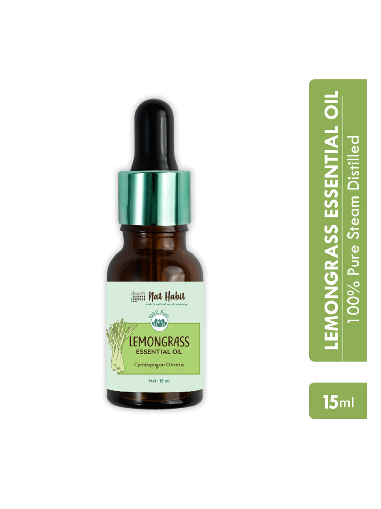 Nat Habit Pure Lemongrass Essential Oil, Skin Infection, Relaxes Muscle, Home Diffuser - 100% Pure-picture-4
