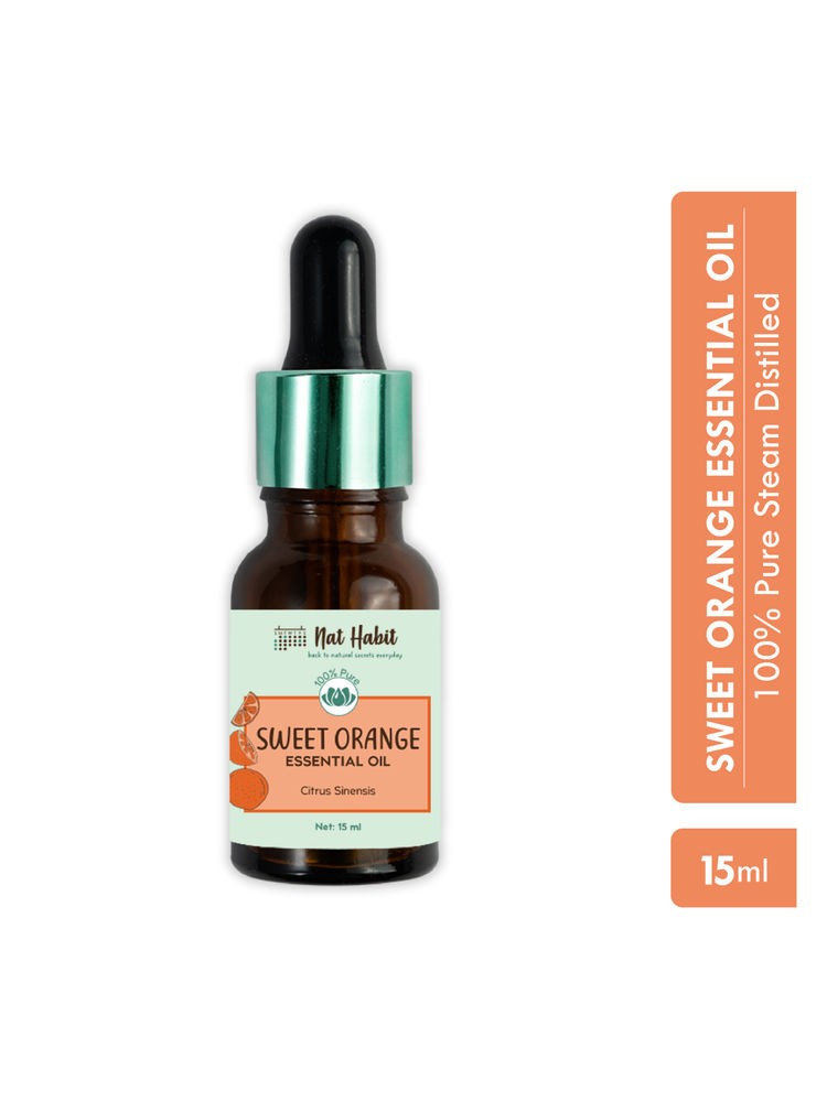 Nat Habit Pure Sweet Orange Essential Oil, Acne, Blemish, De-Tan, Aromatherapy, Diffuser - 100% Pure-picture-29