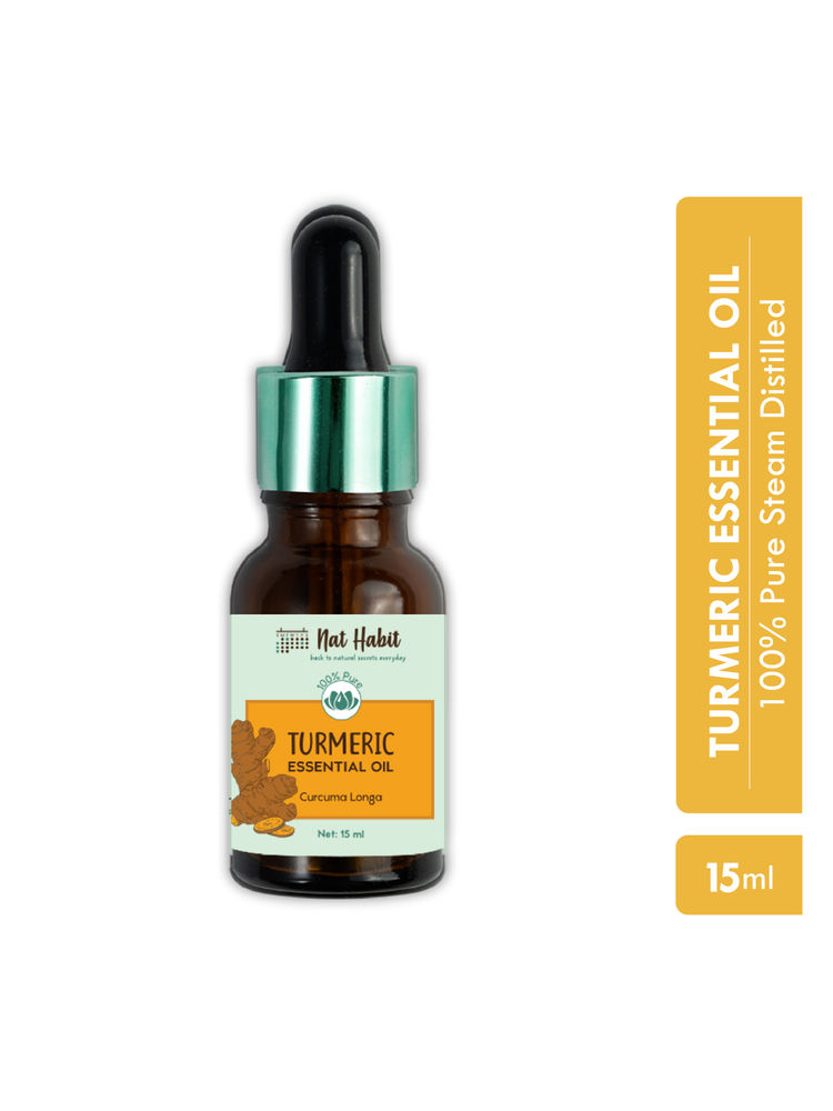 Nat Habit India Turmeric Essential Oil for Pigmentation and Pores Tightening, Undiluted & 100% Pure-picture-33