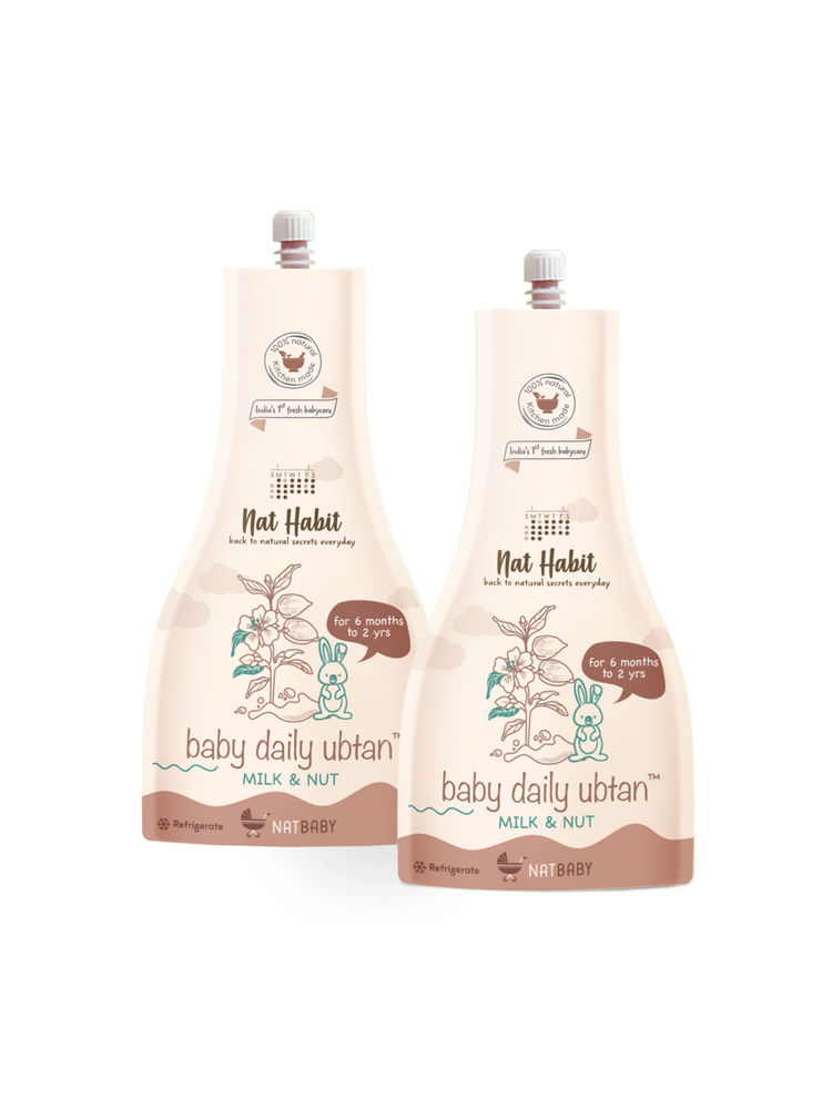 Nat Habit Baby Daily Ubtan, No Tears Cleanser, Baby body wash with Milk & Nut, Soap Free Formula-image-38