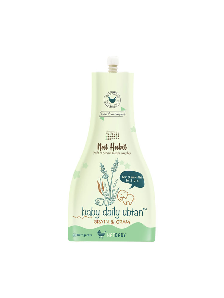Nat Habit Baby Daily Ubtan, Baby Body Wash With Almond, Yoghurt, Milk & Turmeric - 9 Months to 2 Yrs