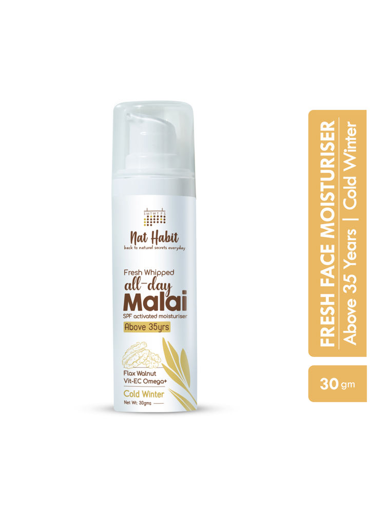 Nat Habit Flax Walnut Malai Face Moisturizer For Glowing Skin, Cold Cream For Combination Skin-picture-5