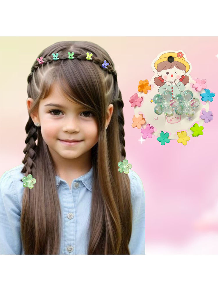 Majestique Baby Hair Clips Set - 12 Pcs-image-10