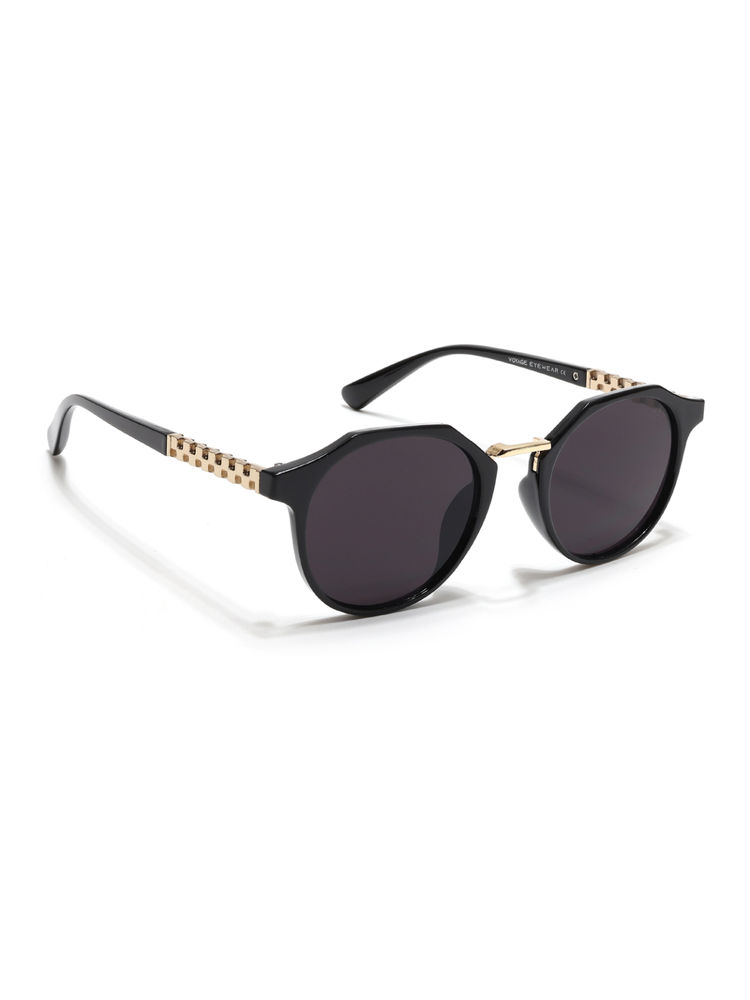 Voyage Women Round Sunglasses Black Lens with Black Frame (MG6426) (48)-picture-21