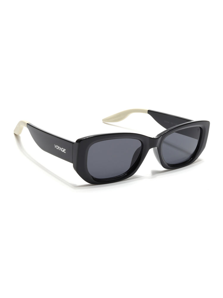 Voyage Unisex Rectangle Sunglasses Black Lens with Black Frame (MG6569) (58)-picture-25