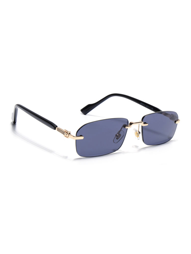 Voyage Unisex Rimless Sunglasses Black Lens with Golden Frame (MG6616) (58)-picture-18
