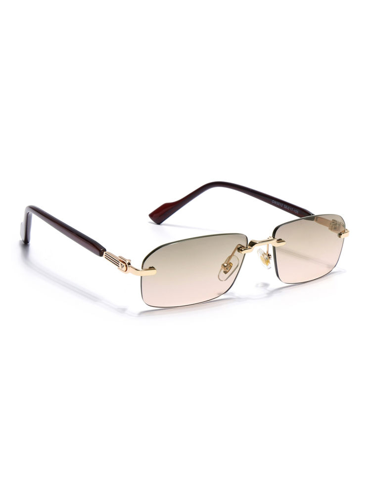 Voyage Unisex Rimless Sunglasses Light Beige & Pink Lens with Golden Frame (MG6617) (58)-picture-20