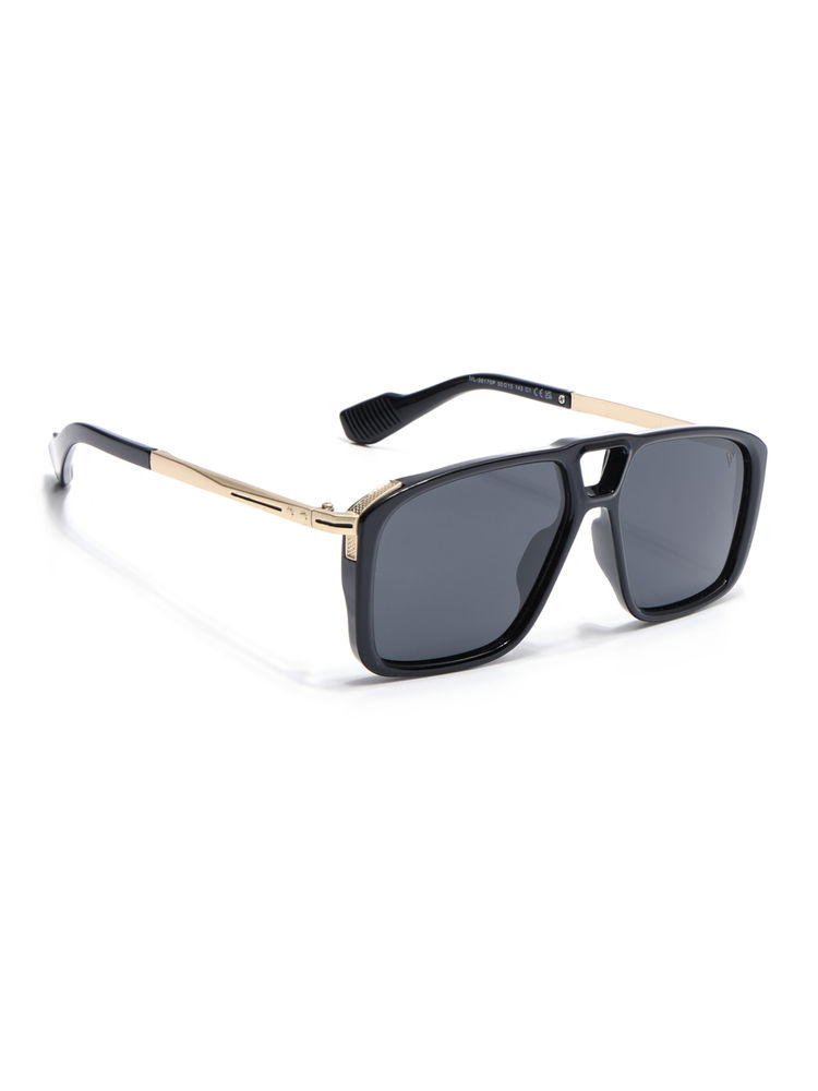Voyage Unisex Wayfarer Polarized Sunglasses Black Lens with Shine Black Frame (PMG6628) (55)-image-16