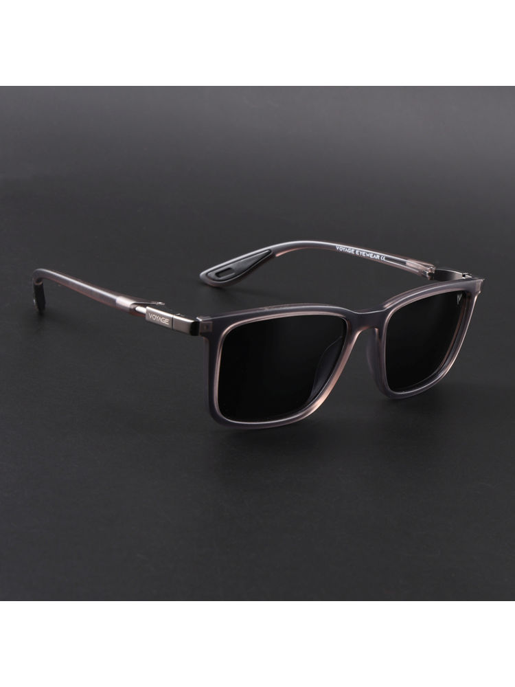 Voyage Unisex Square Polarized Sunglasses Black Lens with Grey Frame (PMG6635) (53)-image-46
