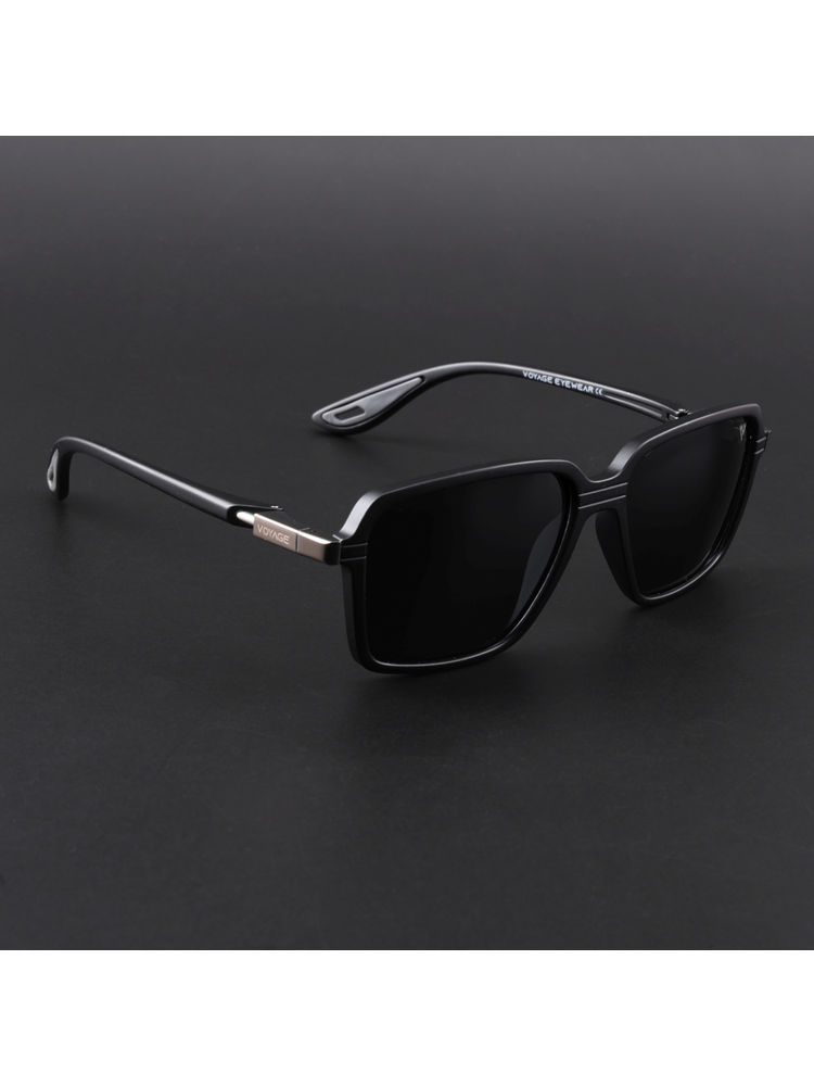 Voyage Unisex Square Polarized Sunglasses Black Lens with Matt Black Frame (PMG6654) (57)-picture-12