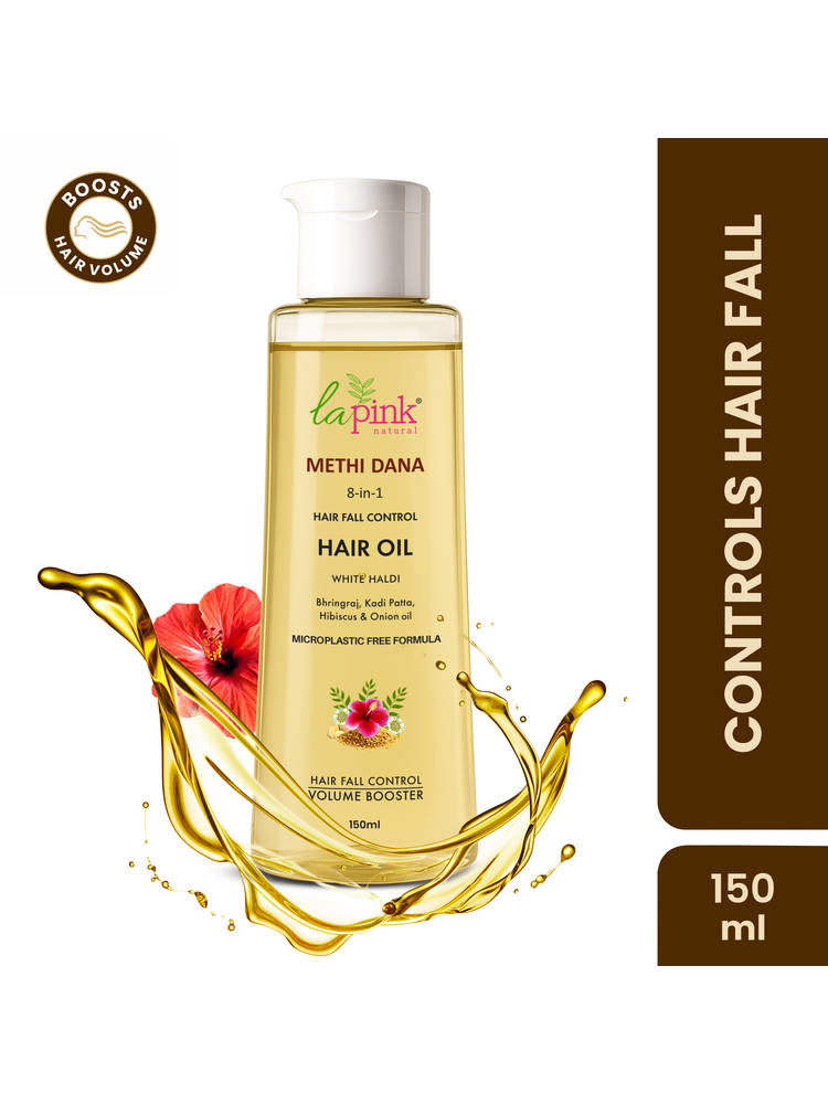 La Pink Methi Dana 8 In 1 Hair Growth Oil Boosts Hair Growth Thickness Controls Hair Fall