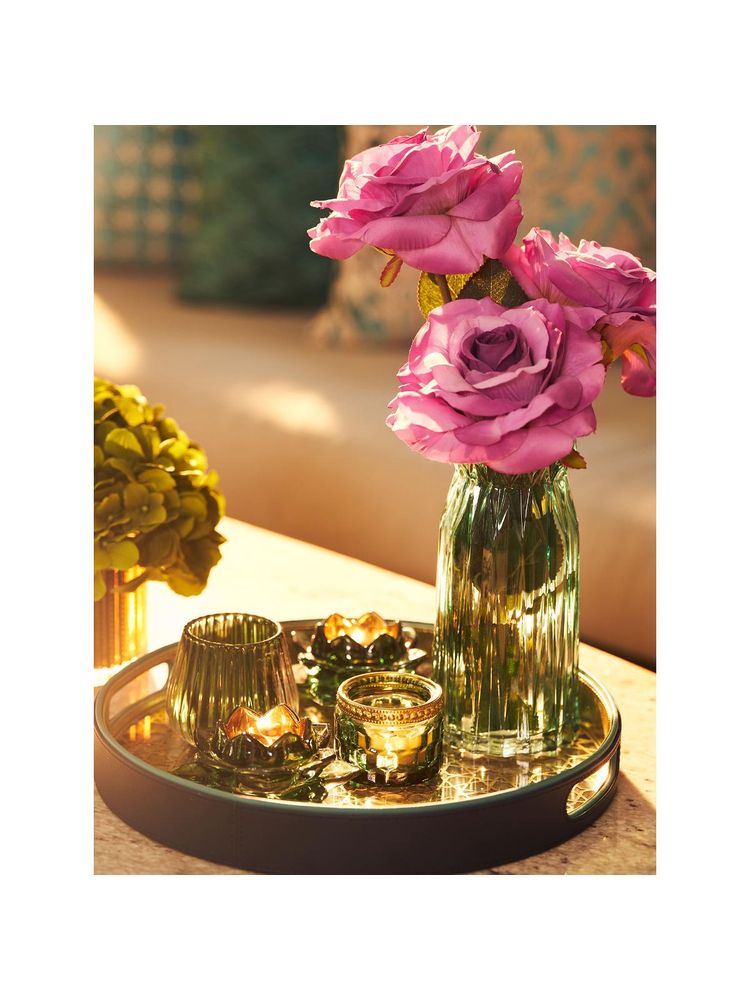 Pure Home + Living Purple Rose Faux Flower Stem - Single-image-7