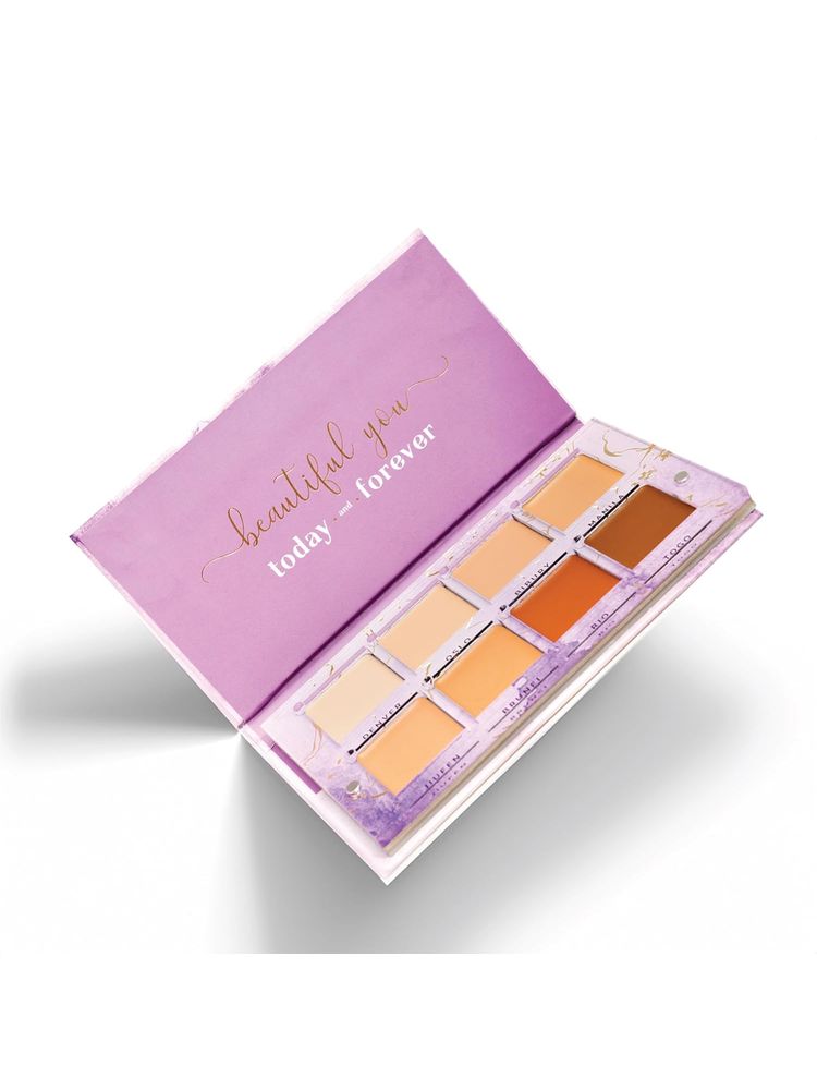 Aflairza 8 Shades Soft Glam Base Makeup Palette Foundation, Concealer & Contour-picture-17