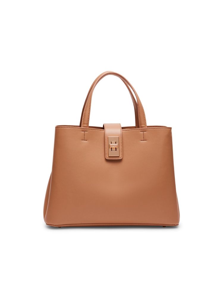 Anne Klein E/W Medium Satchel W/ Enamel Turn Lock