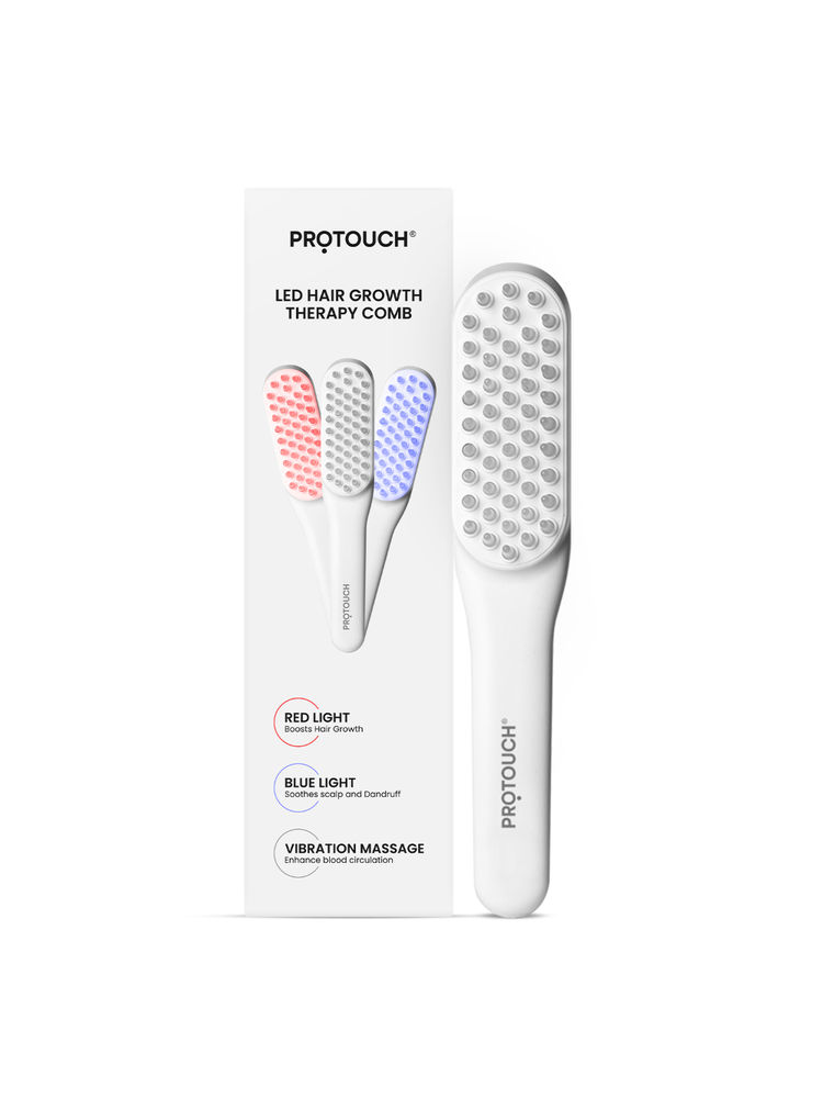 PROTOUCH LED Hair Growth Therapy Comb - Reduces Hair Fall, Boost Hair Regrowth, Head Massager