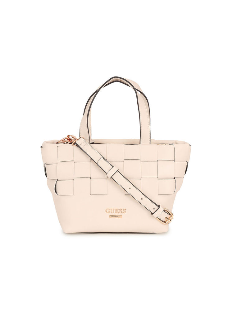 guess fashion Guess Women Pink Textured Satchel Bag with Detachable Strap-picture-31