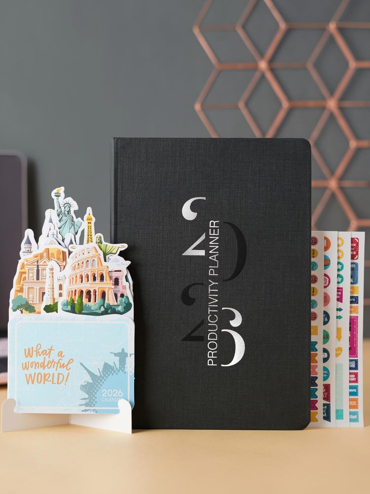 Doodle Collection Black A5 Productivity Pro Undated Yearly Planner-picture-27
