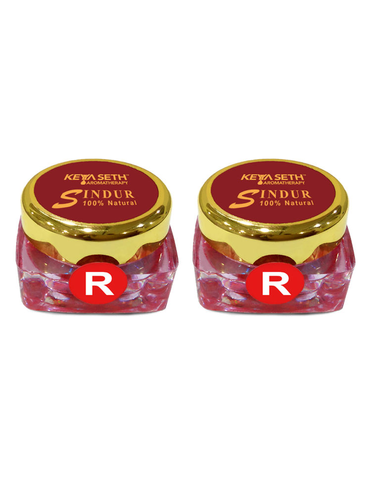 Keya Seth Aromatherapy 100% Natural Sindoor Combo Dust Red - Pack of 2