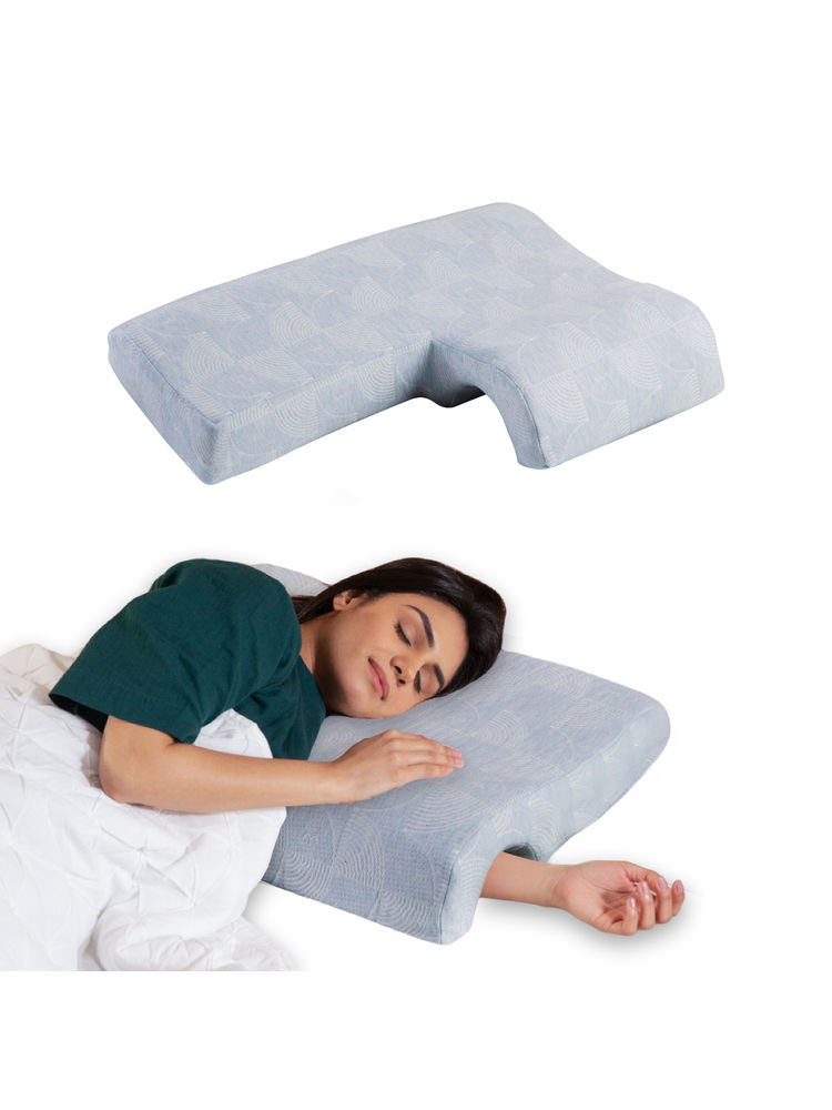 The White Willow Left Side Couple Arm Hug Pillow Misty Blue-picture-18