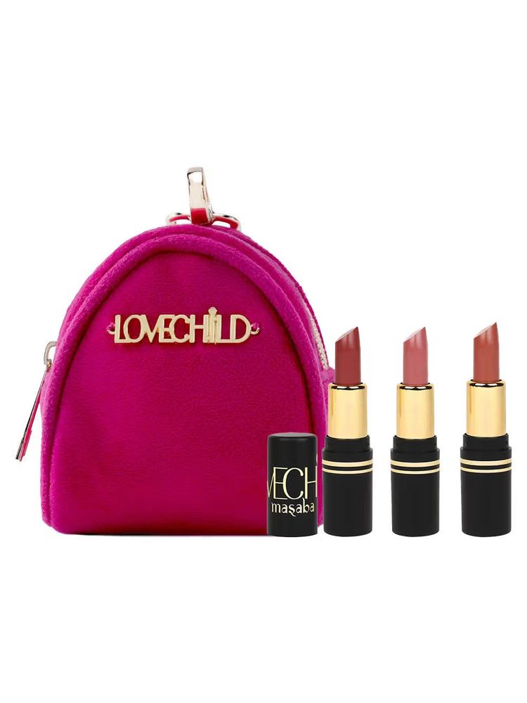 LoveChild Masaba Pocket Lipstick Buffet with Pouch Combo - 05-picture-46