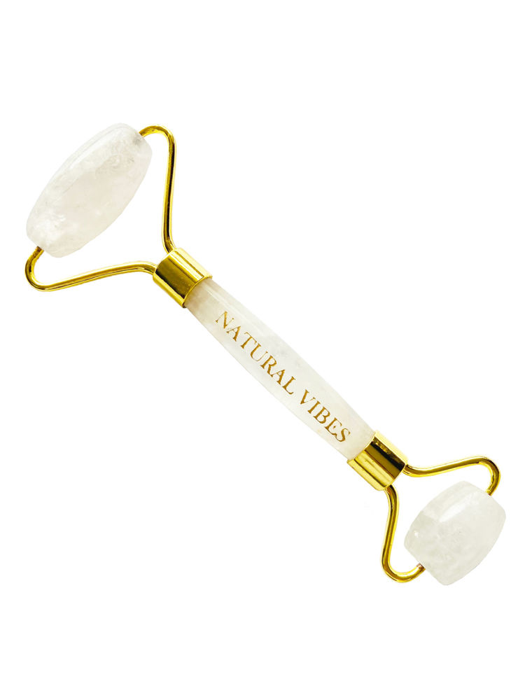 Natural Vibes White Crystal Quartz Roller & Massager-image-29