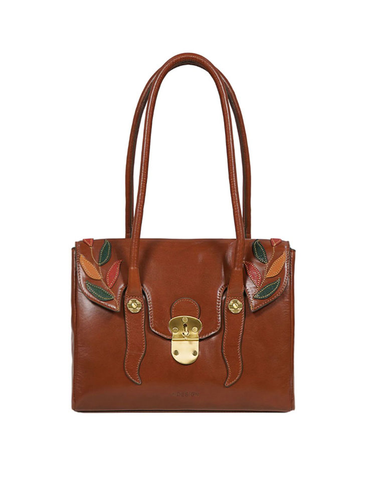 Hidesign Genuine Leather Women's Tote Bag - Tan-picture-27