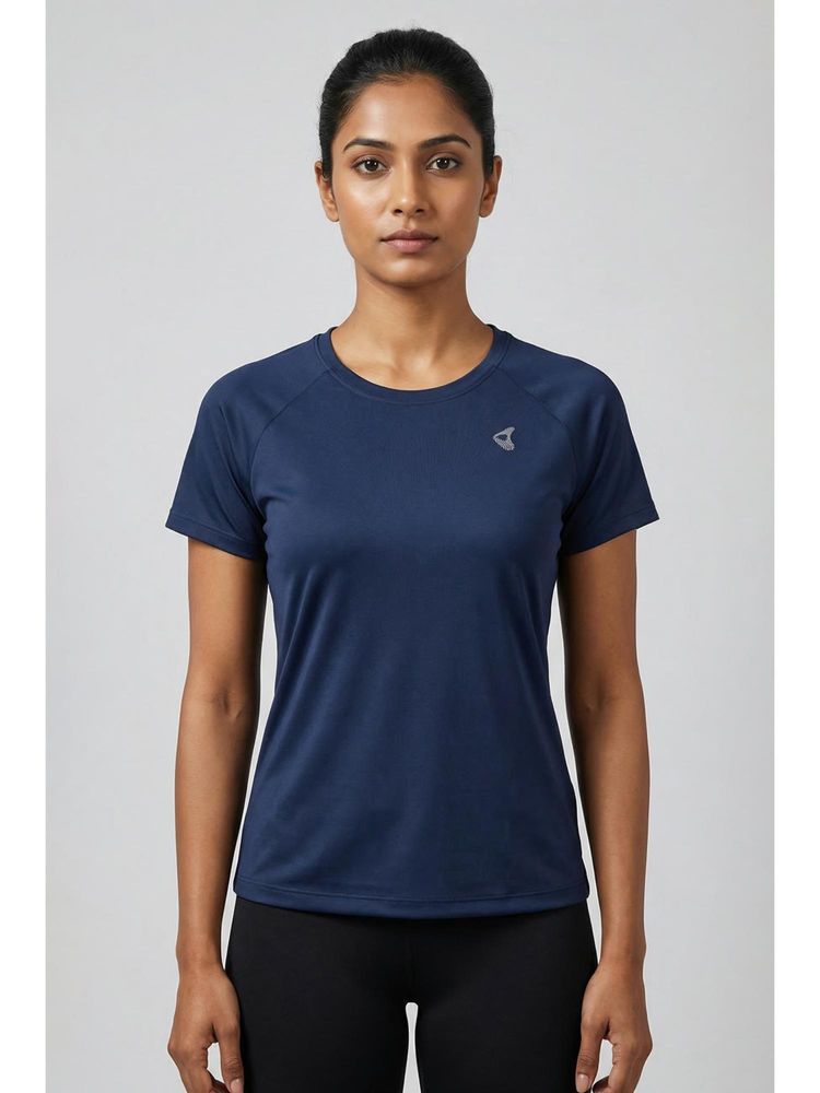 Zivame Zelocity Relaxed Quick Dry Top - Navy Peony-picture-23
