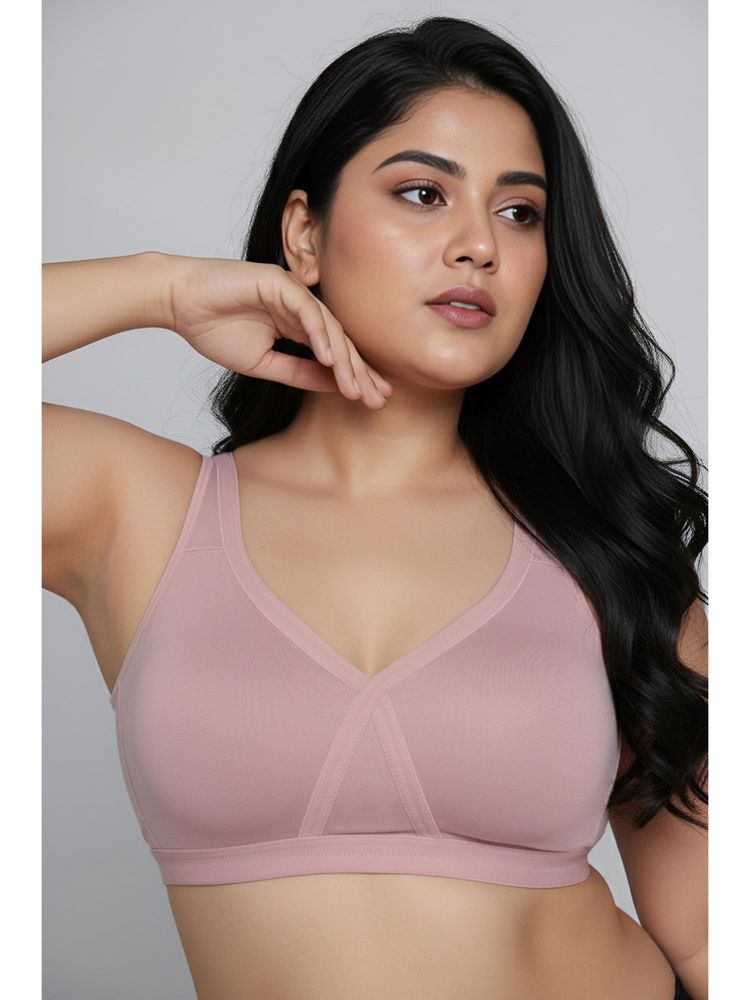 Zivame True Curve Double Layered Non Wired Full Coverage Super Support Bra - Silver Pink-picture-19