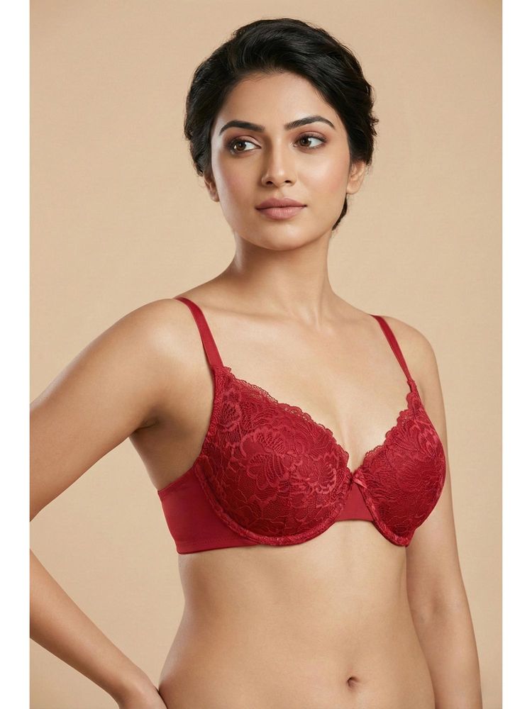 Zivame Padded Plunged Wired Medium Coverage Lace Bra - Scooter-picture-39