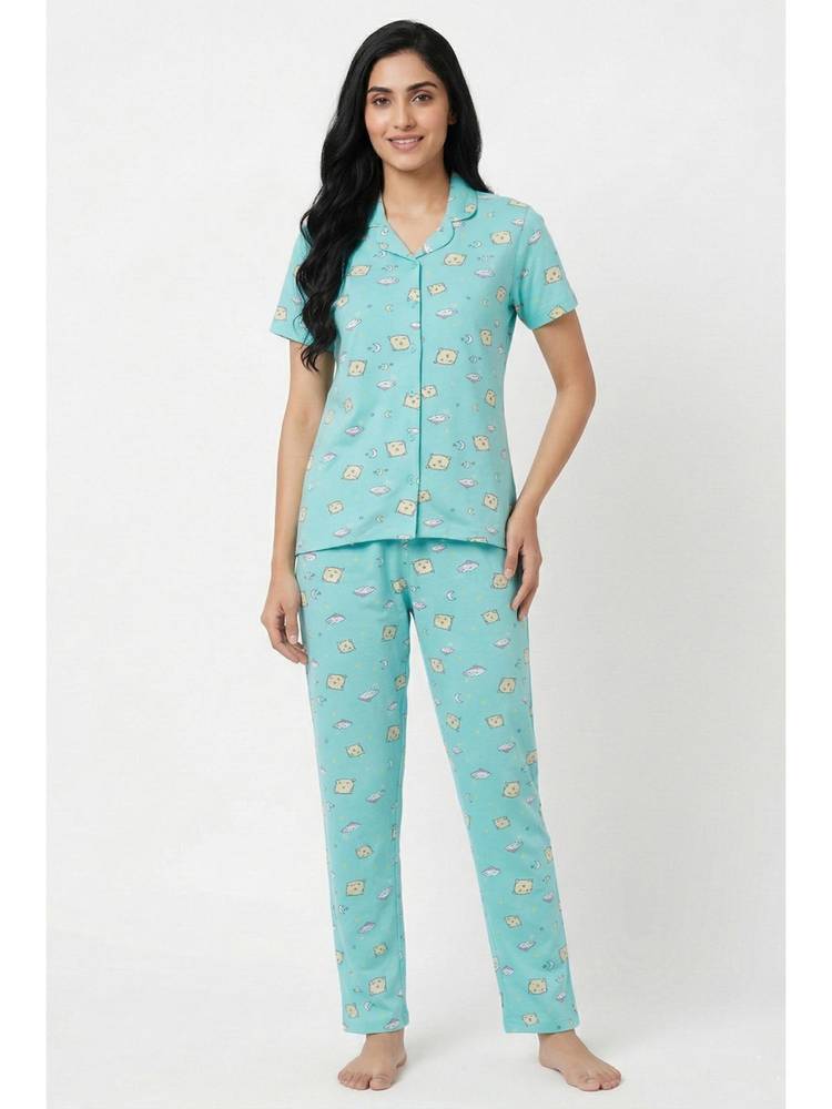 Zivame Knit Cotton Nightsuit- Island Paradise-picture-24