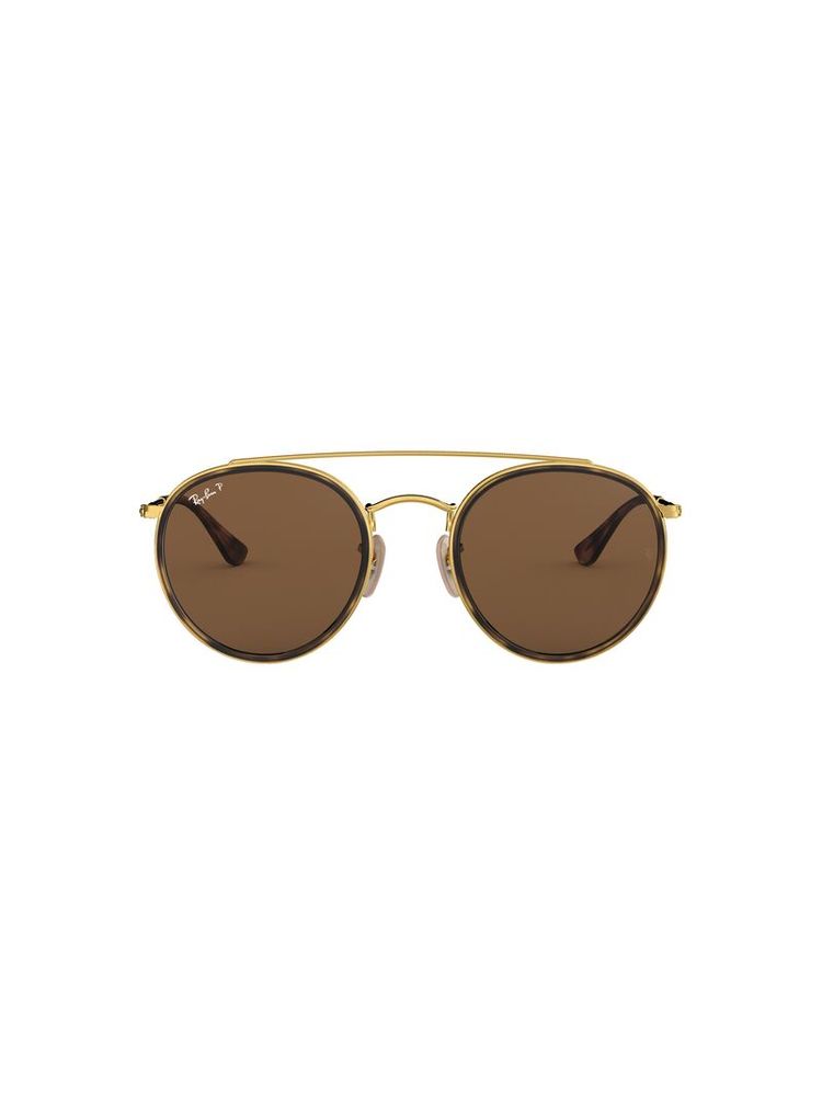Ray-Ban 0RB3647N Dark Brown Polarized Icons Round Sunglasses (51 mm)-picture-25