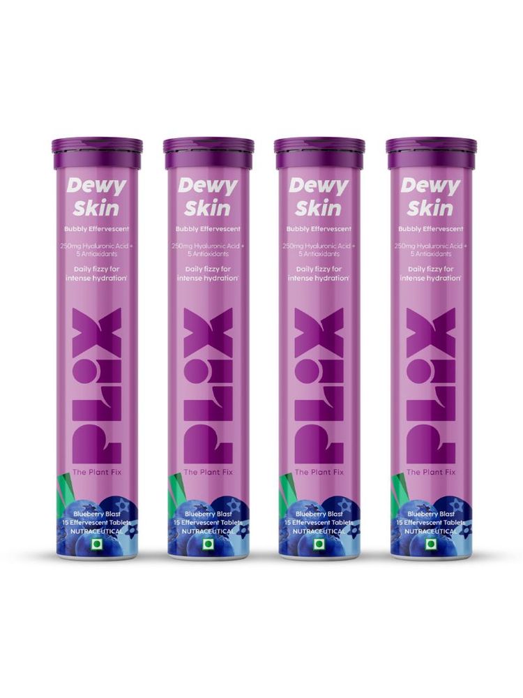PLIX Hyaluronic Acid Effervescent Tablets For Skin Hydration and Reduce Fine Lines - Blueberry-picture-26