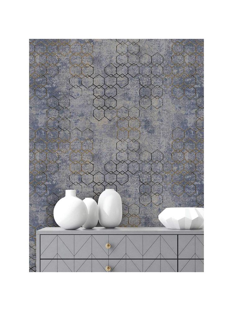 Excel Wallpaper Golden Chains In Bluish Grey-image-32