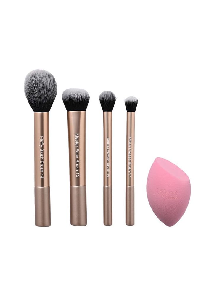 Milagro Beauty Master Face And Eyes Brush Set - 4 Brushes & 1 Sponge-picture-23