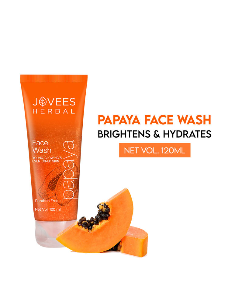 Jovees Herbal Papaya Facewash For Glowing And Brightening Skin All Skin Types Men And Women - 120 ml-picture-33