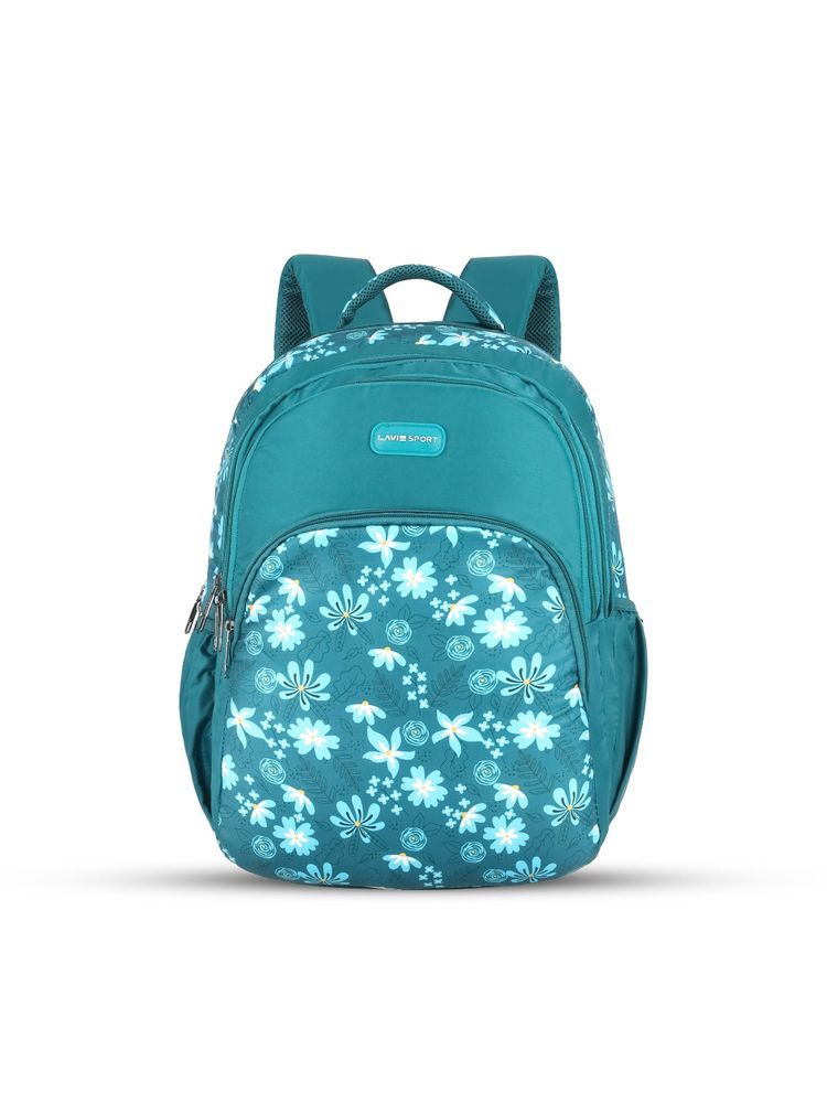 Lavie Sport Bellis 39L Printed School Backpack With Rain Cover For (Teal) (L)-picture-13