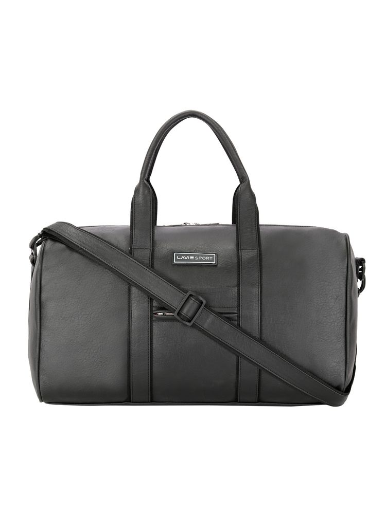 Lavie Sport Pilot 32L Synthetic Leather Unisex Duffle Bag (Black)-picture-18