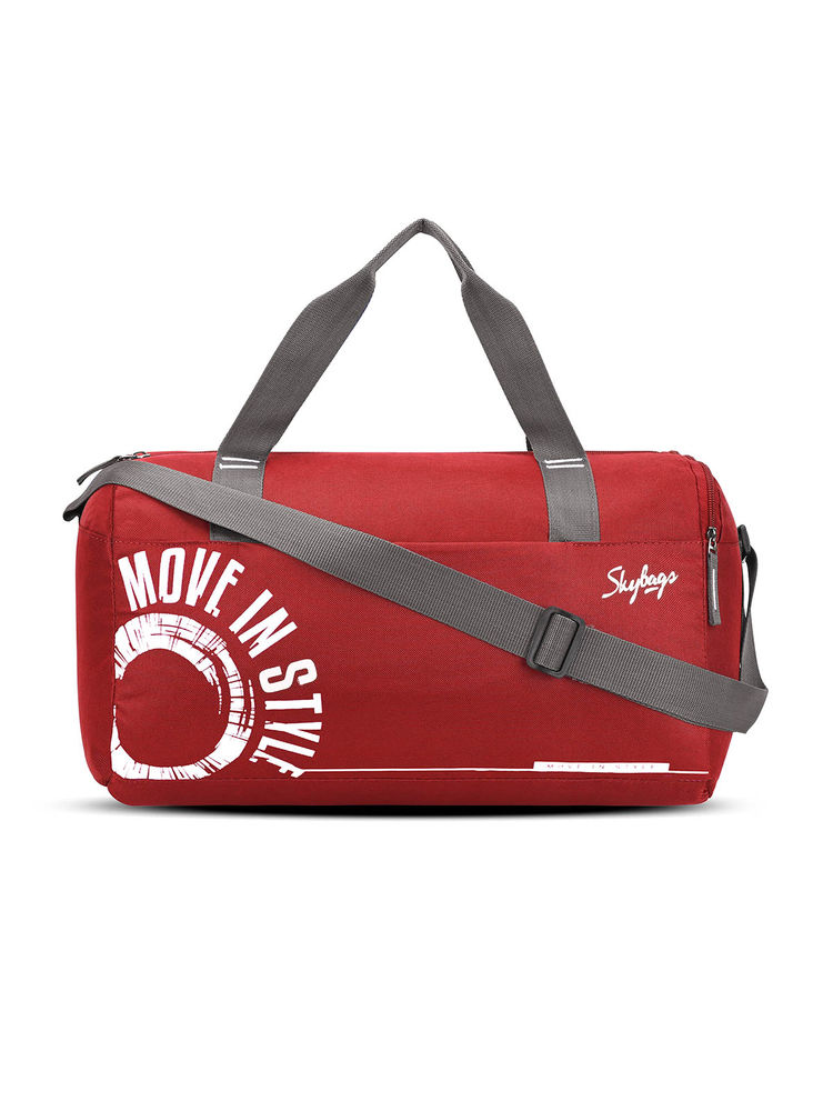 Skybags Red Printed Polyester Duffle Bag-picture-12