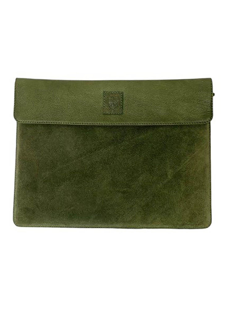 ABELARDO DE MODA Green Solid Leather 16 Inch Laptop Sleeve-picture-16