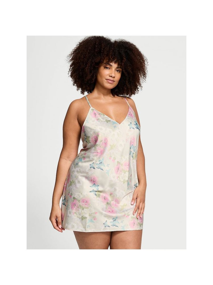 victoria's secret intimates Victoria's Secret White Satin Open-Back Night Dress-picture-16