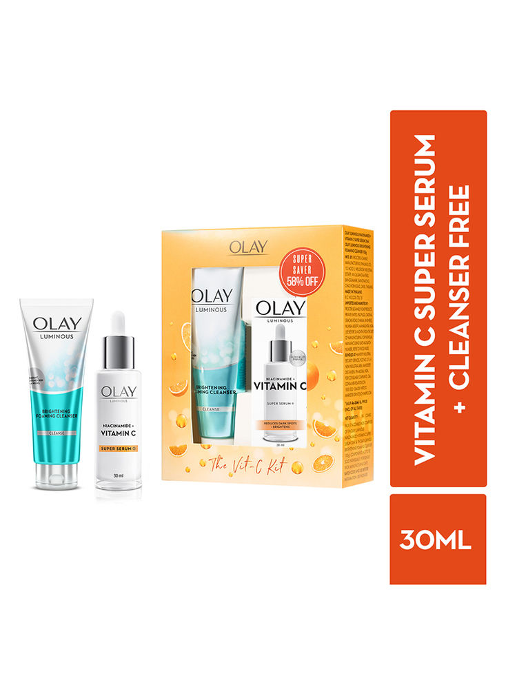 Olay Hydration Boost Kit With Niacinamide + Vitamin-C Super Serum & Cleanser For Intense Hydration & Dewy Glow-picture-13