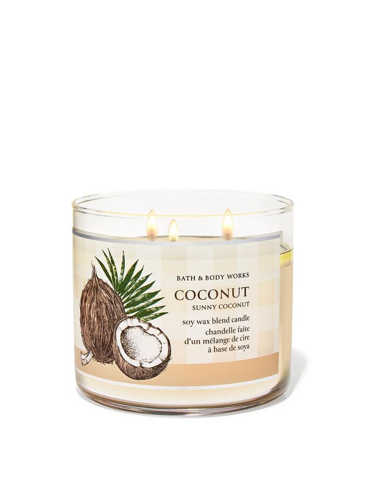 Bath & Body Works Sunny Coconut 3-Wick Candle
