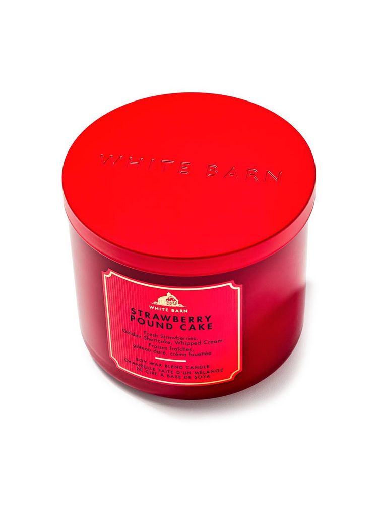 Bath & Body Works Strawberry Pound Cake 3-Wick Candle