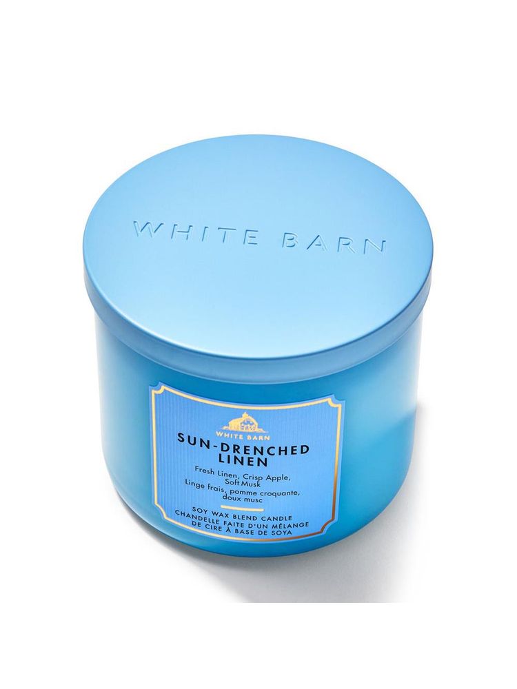 Bath & Body Works Sun-Drenched Linen 3-Wick Candle