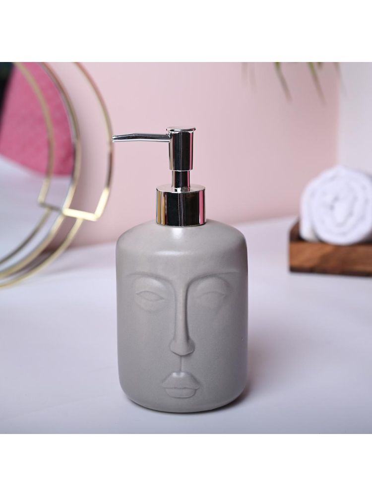 Voncasa Ceramic Grey Soap Dispenser-image-26