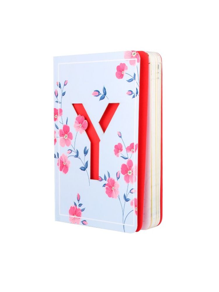 Doodle Initial Y - Floral Monogram Notebook