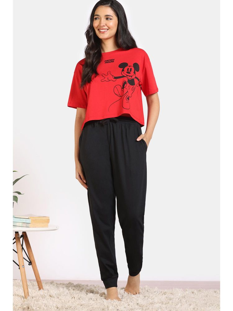 Zivame 2 Mile Fashion Knit Cotton Loungewear Co-Ord Set - Beauty-image-1
