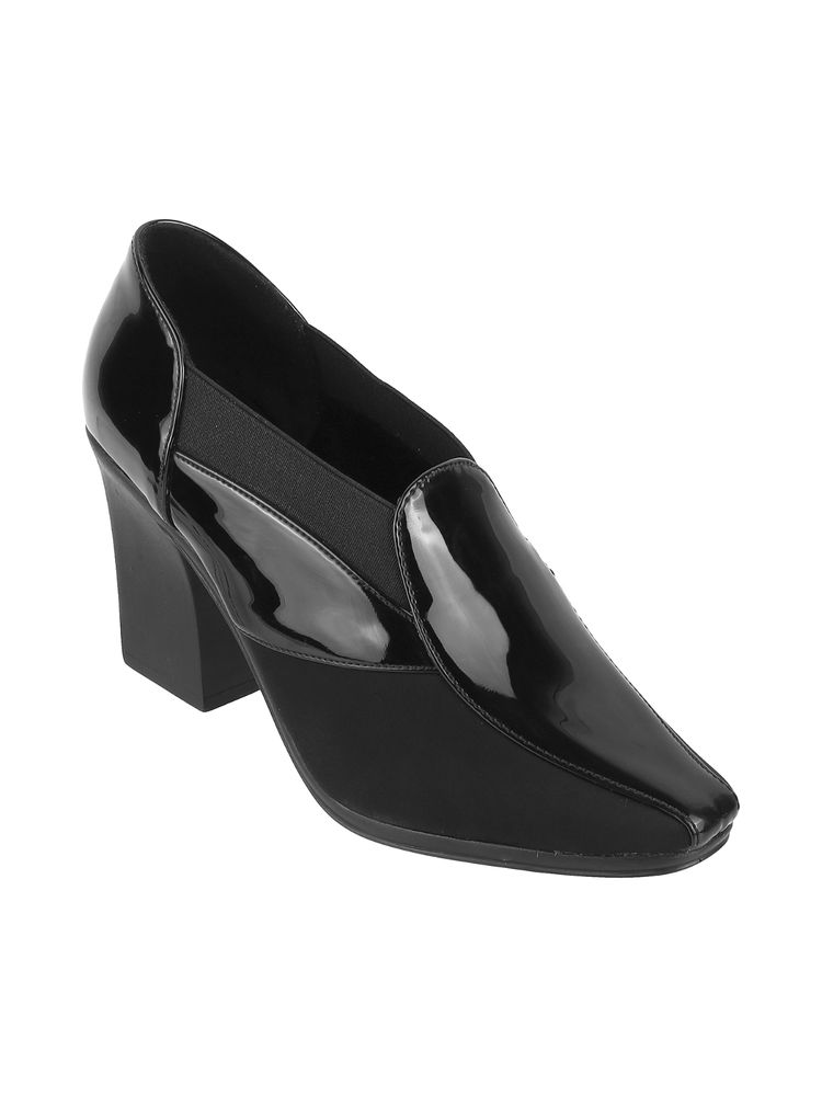 Catwalk Women Pointed Toe Black Heeled Pumps-picture-13
