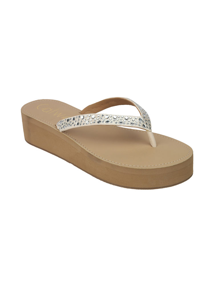 Catwalk Women Round Toe Gold Sandals-picture-13