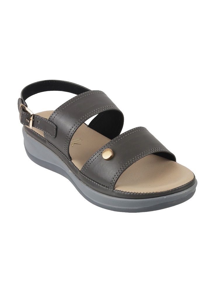 Catwalk Women Round Toe Grey Sandals-picture-0